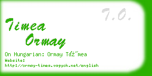 timea ormay business card